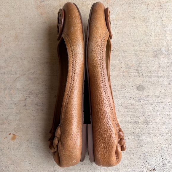 Tory Burch Tan Leather Flats - Picture 8 of 14